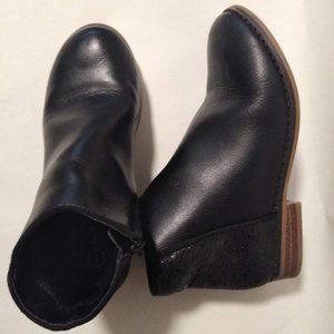 Kids Black Sparkly Ankle Booties